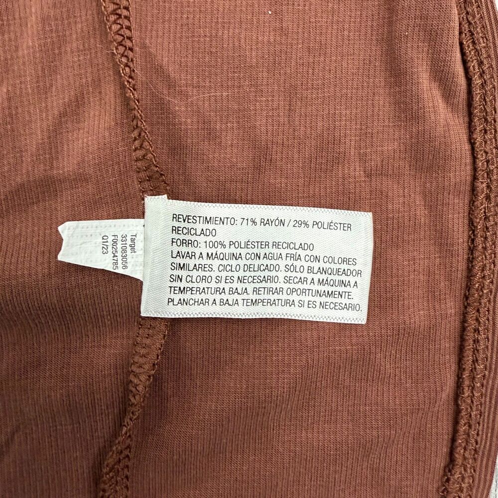 Wild Fable Brown Maxi Dress Womens Small S High Slit Y2K Style Ribbed Knit - Picture 11 of 16